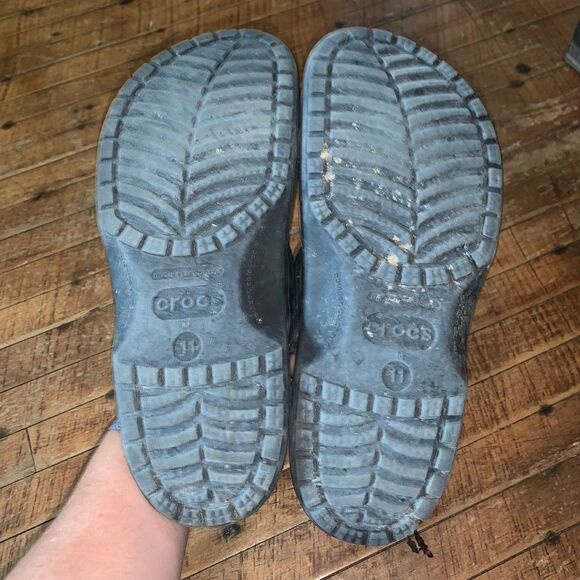Crocs black rubber arch support ortho washable nursing clogs - Picture 2 of 4
